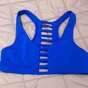 Blue sport bra